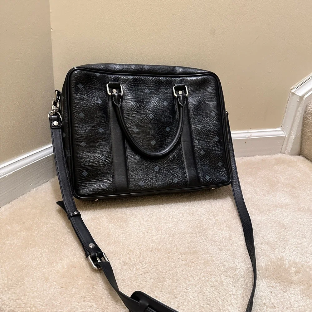 Black Leather Men's Bag